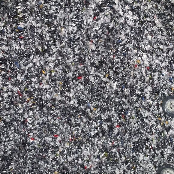 Vintage Gray Marbled Flecked Cozy Cardigan Sweater Womens Small 6 Grandpa Granny - Picture 6 of 8